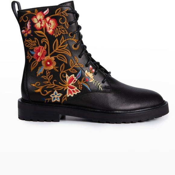 NEW Johnny Was Taline Embroidered Bootie size 7 in Black - Picture 2 of 5